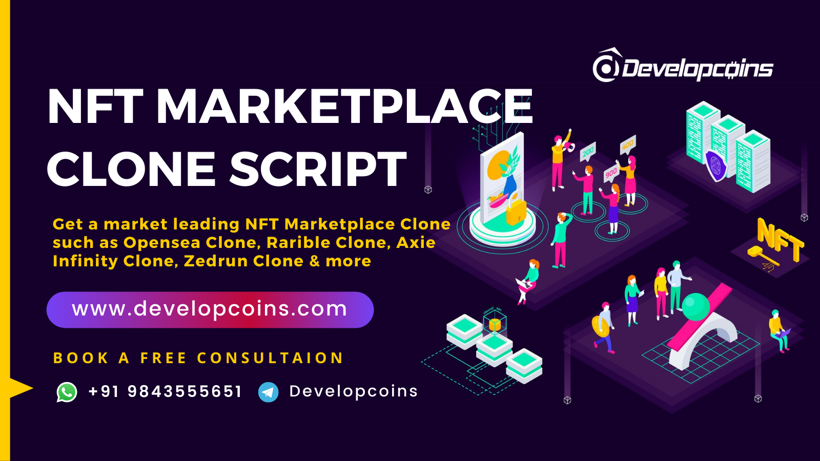 NFT Marketplace Clone Scripts for OpenSea, Rarible, Polkacity and More